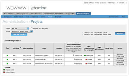 Liste des projets