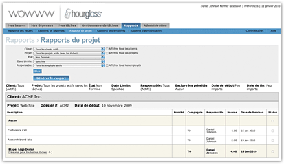 Rapport de projets